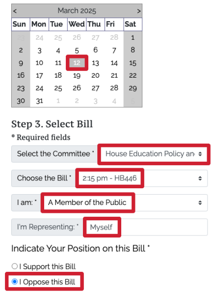 Screenshot of House Sign-In page