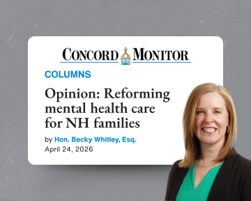 Concord Monitor — Whitley: Reforming Mental Health Care...