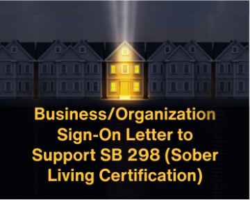 Business/Org. Sign-On Letter to Support SB 298
