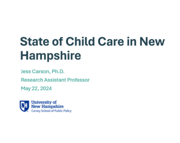 State of Child Care in New Hampshire