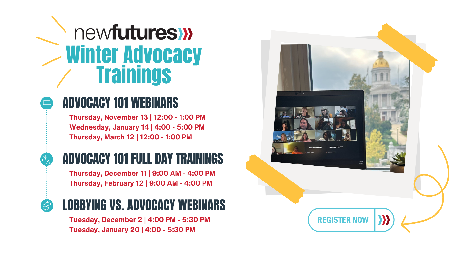 New Futures Announces 2025-26 Advocacy Trainings