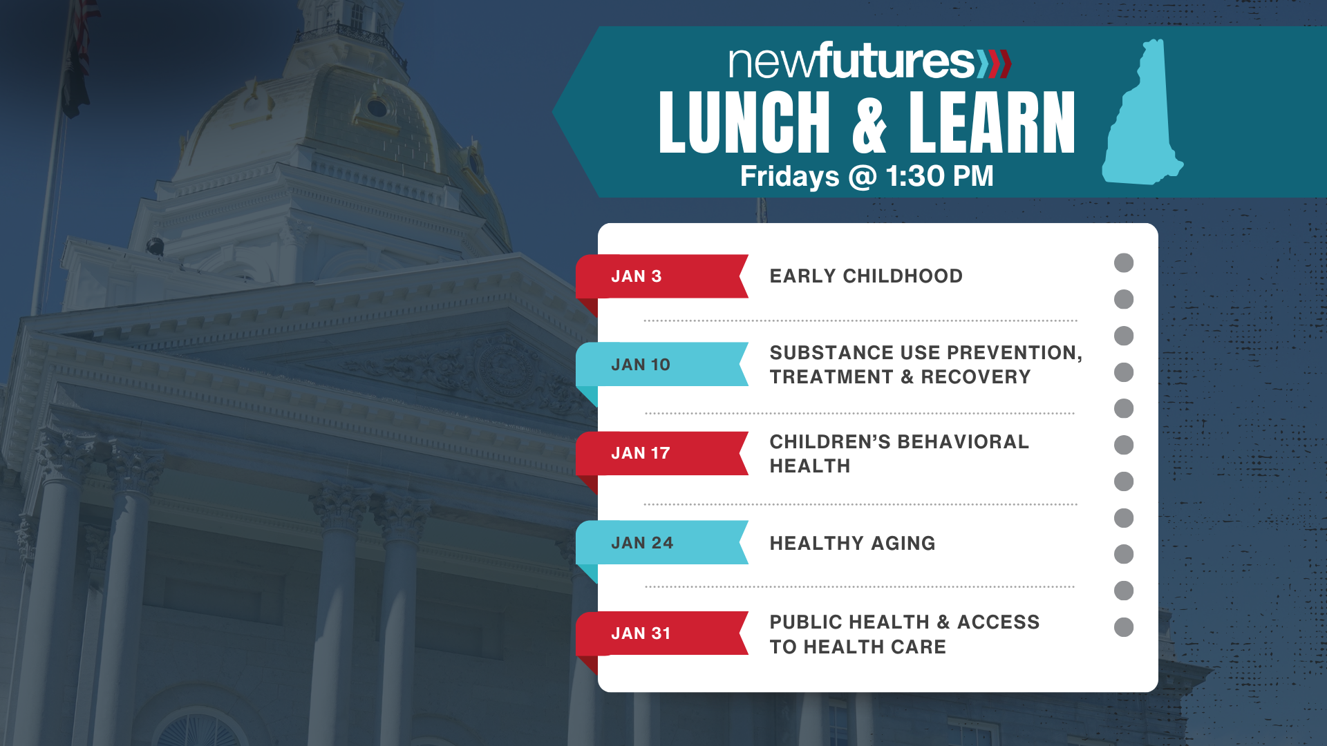 New Futures Announces Policy Lunch & Learn Series